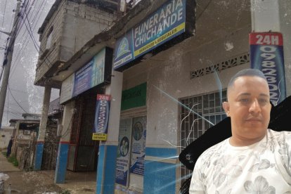 Jonathan Chichande Zambrano era el due ño de esta funeraria.