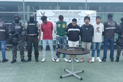 Estos cuatro delincuentes operaban en San Juan de Calderón y secuestraron a una persona.