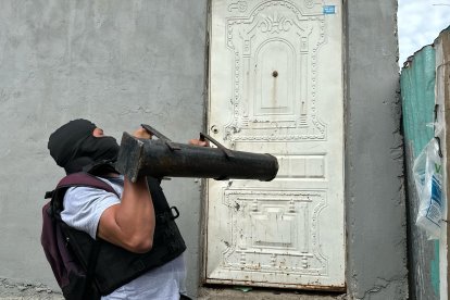 Momento en que el domicilio era intervenido