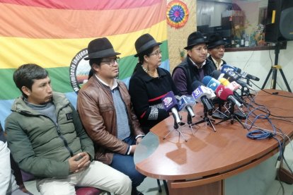 En rueda de prensa se presentó el Movimiento Indígena y Campesino de Cotopaxi.