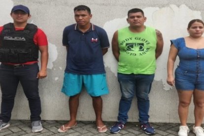 Los presuntos extorsionadores fueron puestos a órdenes de las autoridades judiciales.