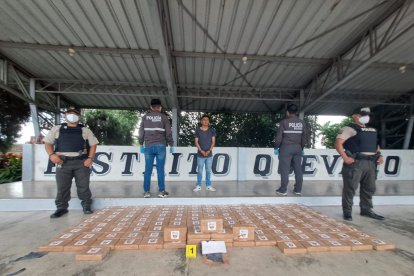 La droga decomisada fue llevada a los patios de la UVC en Quevedo.