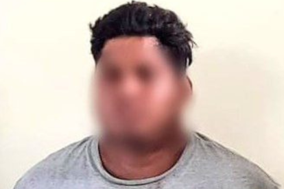 Foto del aprehendido, blureada de origen por la Policía Nacional.