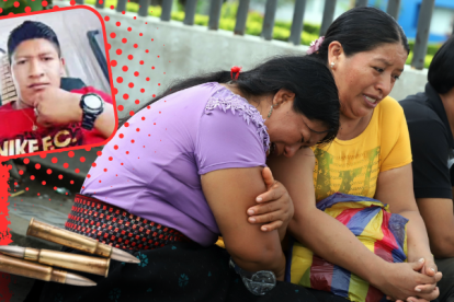 Familiares de Pedro Guamán Tenesaca lloraban desconsolados por su inesperado deceso.