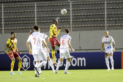 Los jugadores de Aucas señalaron que será clave ser fuertes en el juego aéreo.