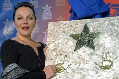 La actriz Sasha Montenegro, conocida por el cine erótico de ficheras, en una foto de 2005-