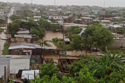Así quedó Posorja este 20 de febrero.
