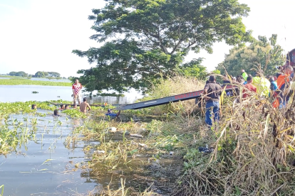 En una poza terminó un hombre, en Babahoyo.