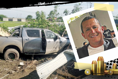 Hernán Freire conducía esta camioneta cuando fue asesinado 

a tiros.