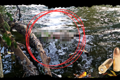 Moradores obsrrvaron que este cuerpo flotaba y alertaron  a la Policía.