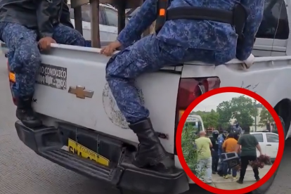 La placa del vehículo municipal donde se llevaron los cangrejos no se veía.