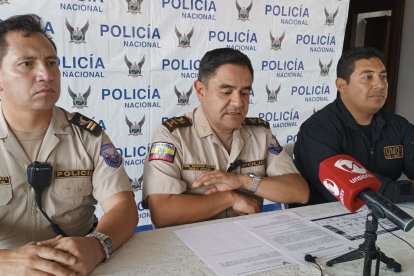 El coronel Pablo Guachamín (c), comandante de la Subzona Azuay de la Policía Nacional, explicó sobre los supuestos casos de secuestros ocurridos en la provincia.