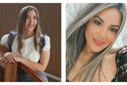 Fabiola Gallardo (izquierda) y Mayra Salazar (derecha) trabajaron juntas en la Corte Provincial del Guayas. Una como presidenta y la segunda como comunicadora.