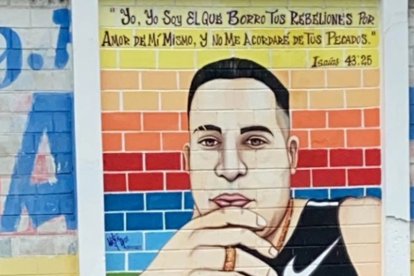 El bastión de Junior Roldán era el cantón El Triunfo, en Guayas. Esta es una pared cercana al centro de la ciudad.