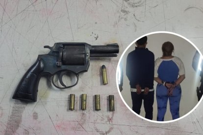 El revólver tenía cuatro balas percutidas.