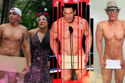 Mauro Falcón, Kachafa, y Farandulero Luis, decidieron imitar a John Cena y se desnudaron