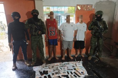 Los detenidos, según imagen compartidas por las fuerzas del orden.