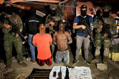 Agentes del orden presentaron a los detenidos