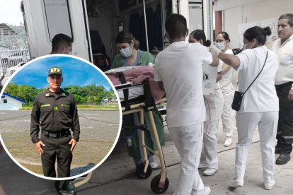 El joven cadete, de 23 años, llegó en condición crítica a una casa de salud de la capital. Su condición es reservada, según los médicos.