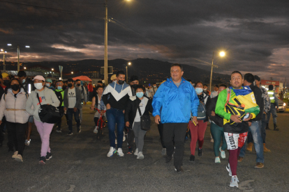 La caminata es de 44 kilómetros desde Ambato a Puyo.