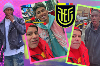 Una locura en Nueva York, el encuentro del Chapulín Colorado el peruano Ronald Anchundia y los jugadores de la Tricolor.