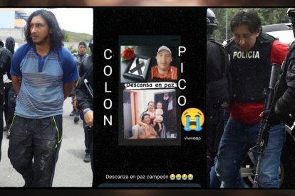 En la imagen consta Colón Pico en una detención anterior, la imagen que ha sido difundida el 23 de marzo de 2024 y la foto de su captura el 5 de enero de 2024.