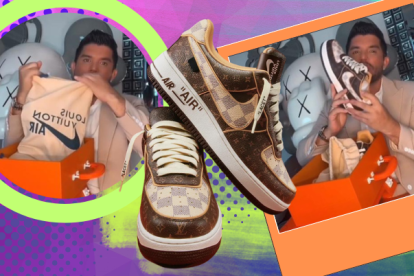 Mauricio Herrera y sus zapatos, los cuales dice que son originales.