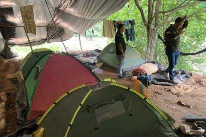En Catamayo había hasta un campamento para la minería ilegal.