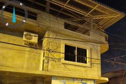 En la fachada del inmueble se evidenció el acto criminal