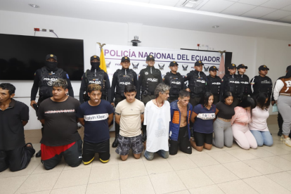 Los detenidos fueron presentados por la Policía.