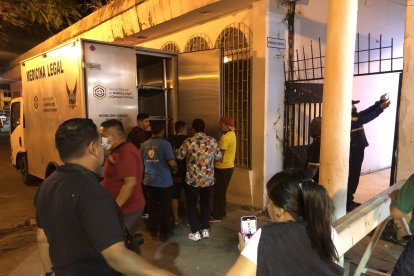 Los asesinados fueron llevados a la morgue de Babahoyo.