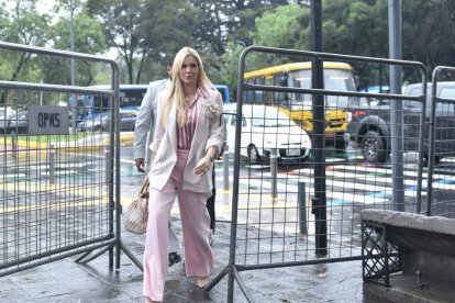 Carolina Jaume, llegó a la Fiscalía General del Estado a rendir versión por el caso Metástasis