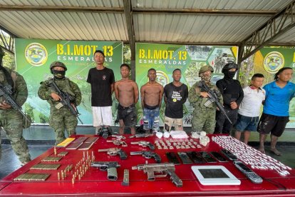 Los detenidos fueron presentados.