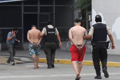 Los detenidos fueron presentados por la Policía.