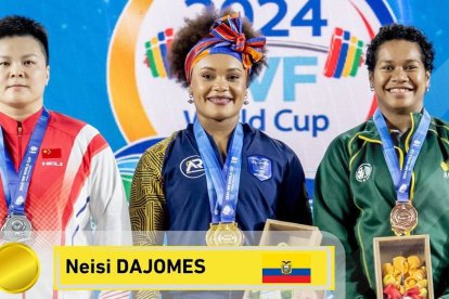 Neisi Dajomes en el Mundial de Levantamiento de Pesas selló su clasificación a los Juegos Olímpicos París 2024.