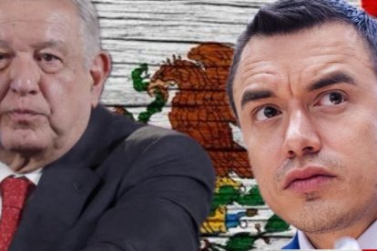 El Presidente de México, Manuel López Obrado, y el de Ecuador, Daniel Noboa.