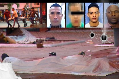 Los cadáveres fueron embarcados en el carro de Medicina Legal  y llevados al Laboratorio de Criminalística para la autopsia. En el lugar fueron hallados 18 indicios balísticos.