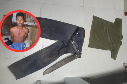 Las prendas de vestir del sospechoso estaban manchadas de sangre.