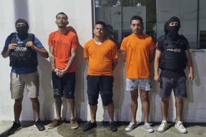 Los detenidos fueron presentados por la Policía Nacional