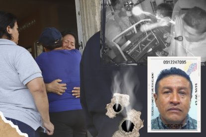 Familiares del conductor Milton Rivera lloran desconsolados.