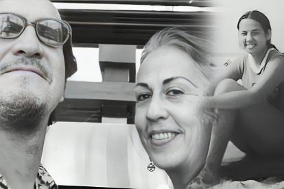 Andrés Crespo junto a su ex esposa Mora del Campo.