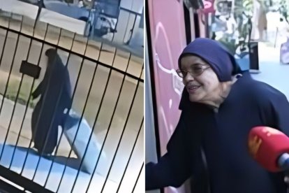 La mujer pidió a la prensa que la dejaran tranquila y evitó dar declaraciones.