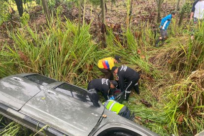 Así quedó la camioneta accidentada.