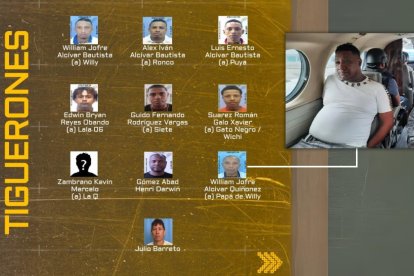 Willian Joffre Alcívar Quiñónez está detenido y también en la lista. Él es el papá de Willian Joffre Alcívar Bautista, alias Negro Willy, líder de Los Tiguerones.