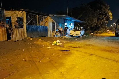 Escena del crimen del doble asesinato en El Guabo
