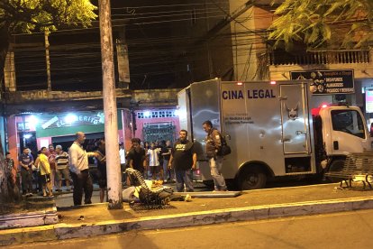 Escena del crimen del incidente.