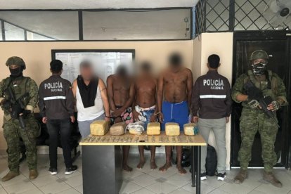 Los detenidos fueron presentados por la Policía Nacional