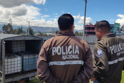 Inteligencia de la Policía Judicial ubicó el sitio donde robaban combustible en el norte de Ambato.