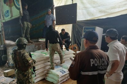 Las evidencias fueron entregadas a la Policía Nacional.