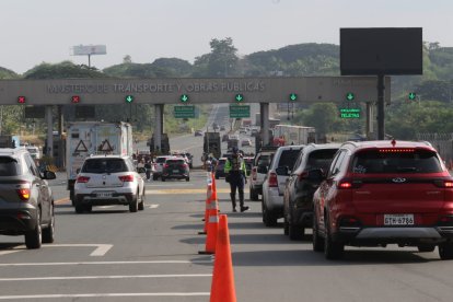 Peaje de Guayaquil, la tarde de este 3 de mayo.